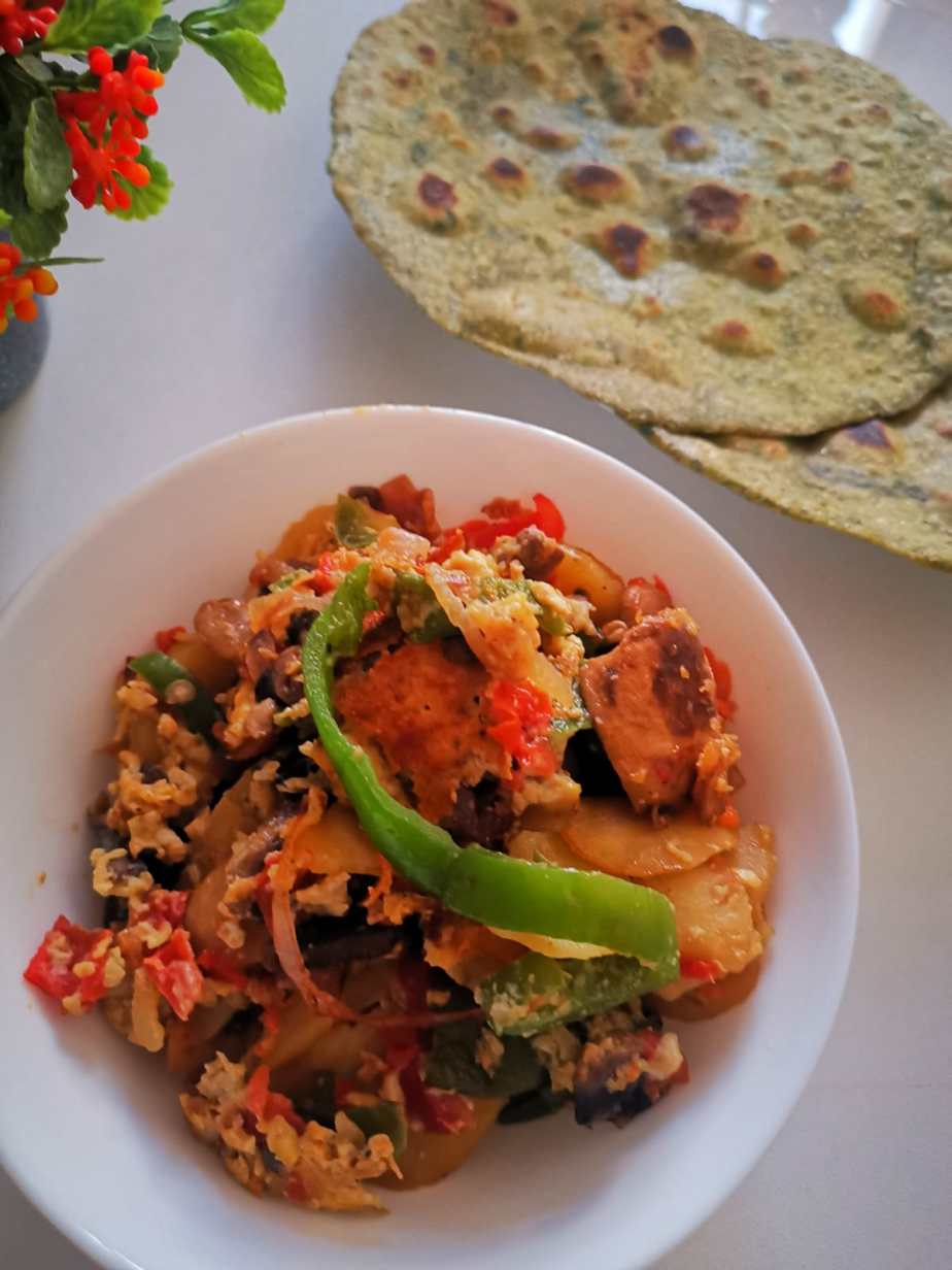 Egg with Bell Peppers and&nbsp;Mushrooms