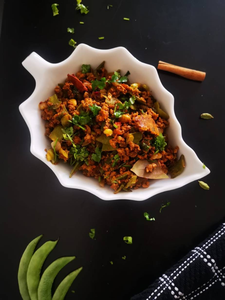 Kheema Avarakkai (Broad Beans and Minced&nbsp;meat)